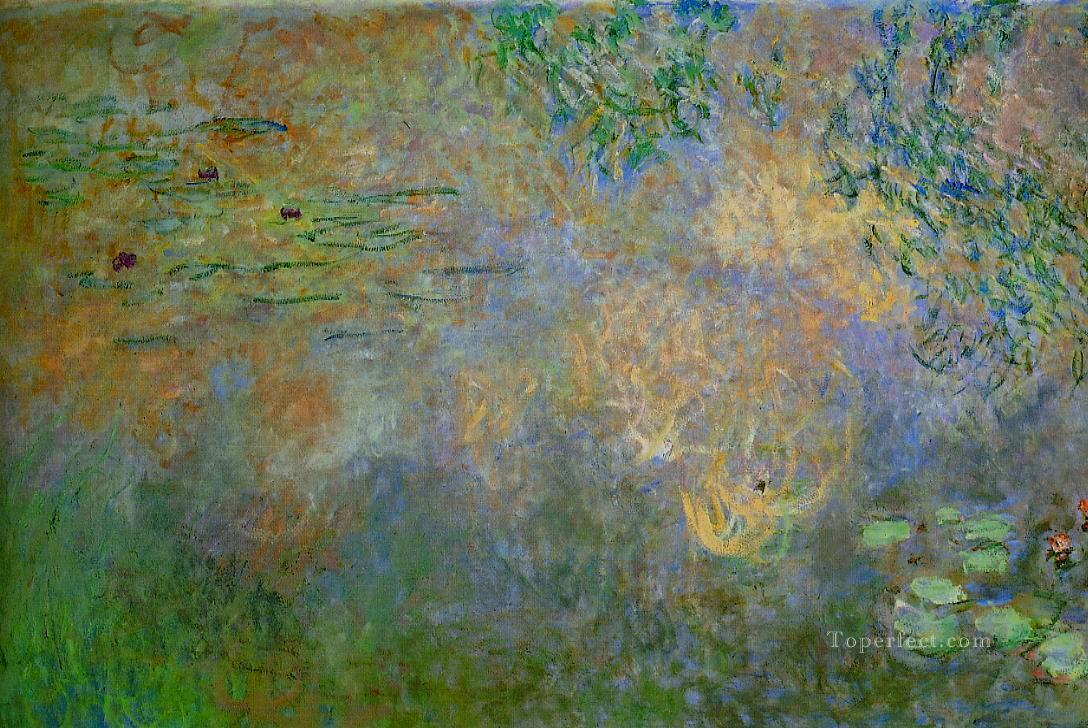 アイリスのある睡蓮の池 左半分 クロード・モネ油絵